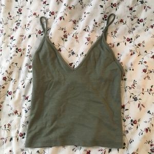 green brandy cropped tank