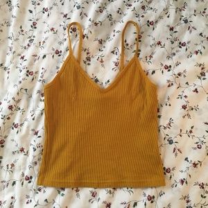 yellow cropped top