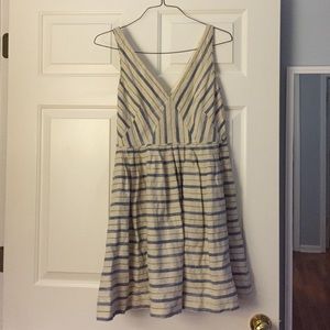 JCrew Nautical V-Neck Dress