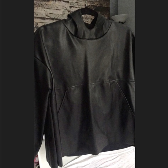 Zara Leather Hoodie