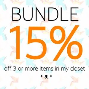 BUNDLE: 15% off 3 or more items!!!