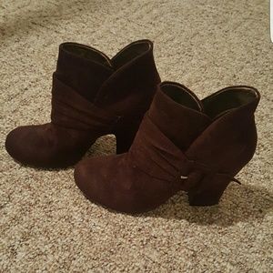 Cute suede booties