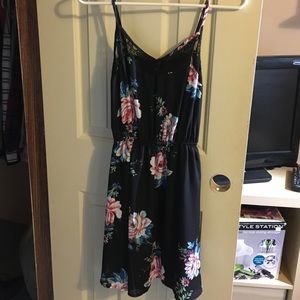 Forever 21 sheer floral spaghetti strap dress