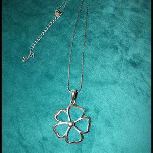 Silver Daisy necklace.