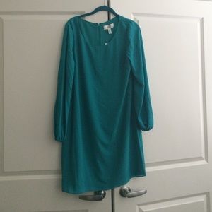 Turquoise shift dress