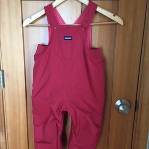 Patagonia 2T (24 month) toddler mauve snow bibs.