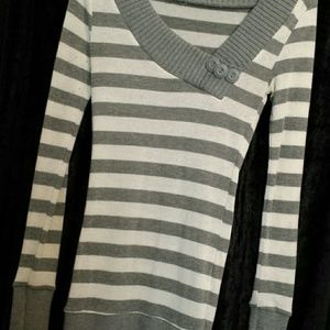 Wide neckline sweater