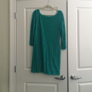 Diane Von Furstenberg lace parakeet dress