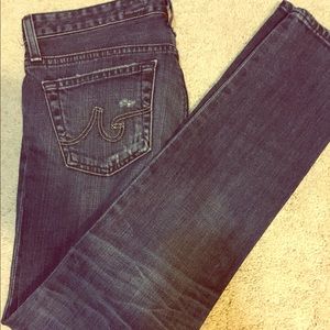 AG Stilt ankle distressed jeans size 26