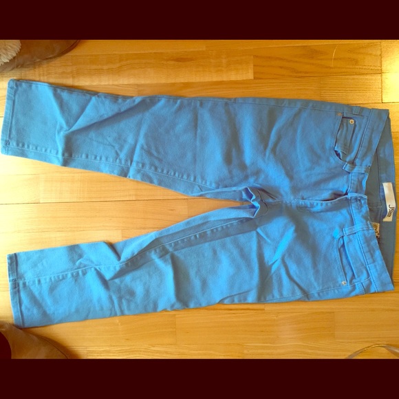 Joe fresh brand bright blue jean capris