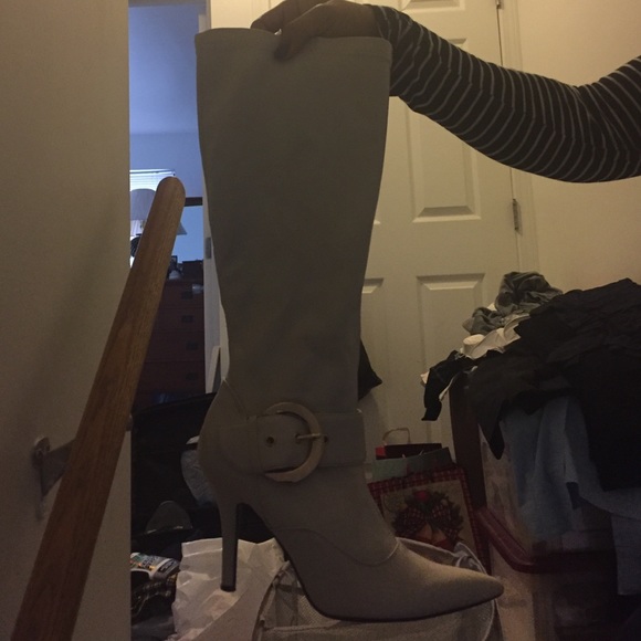 cute ivory colored boots