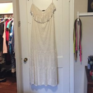 Cream Lace Maxi Dress