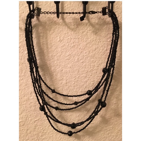 Black Beaded Necklace