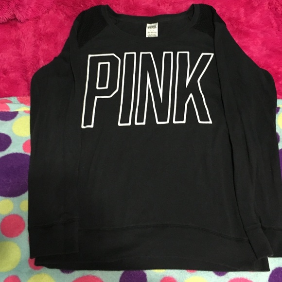 Pink / Victoria secret black long sleeve