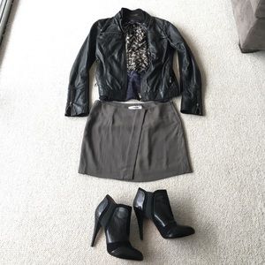 Helmut Lang Charcoal Grey Skirt