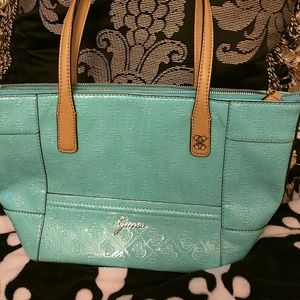 Guess spring teal purse