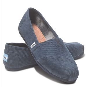 Corduroy Navy Toms Flats!