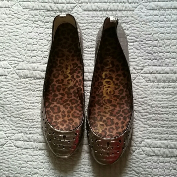 Silver Ballet Flats Sam Edelman