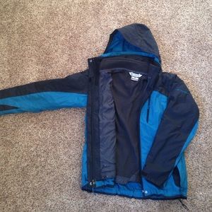 Columbia winter jacket, removable liner, medium