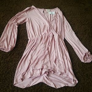 Long sleeve pink romper