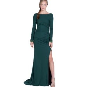 Badgley Mischka long sleeve gown modest dress