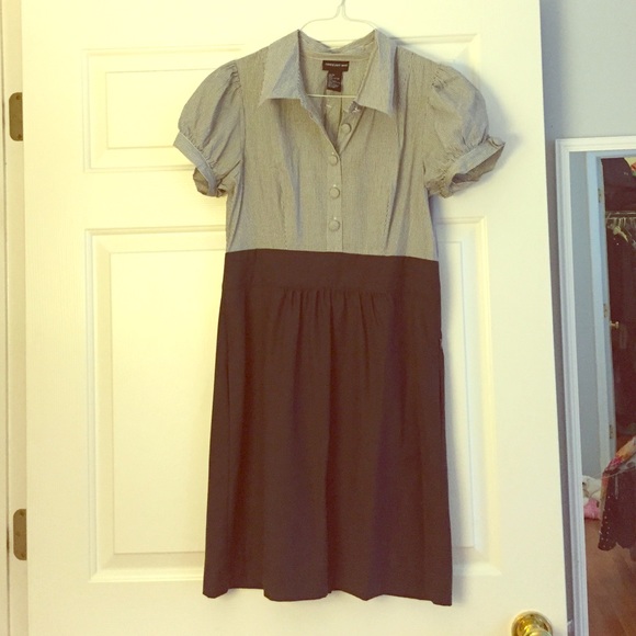 Black and white stripe work dress - Picture 1 of 4