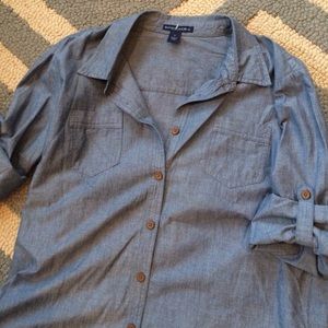 Chambray button down shirt