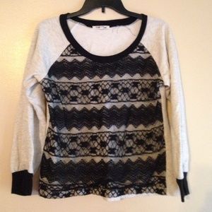 Wishful Park long sleeved top with lace