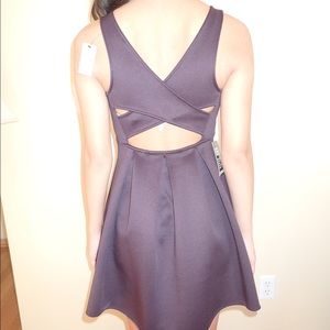 Cross cross back. Express plum colored dress.