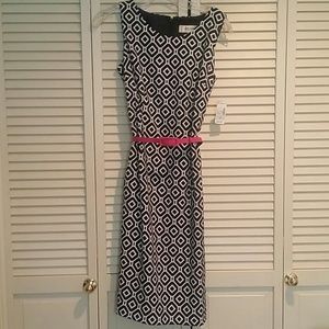 Black/White Geometrical Print Dress