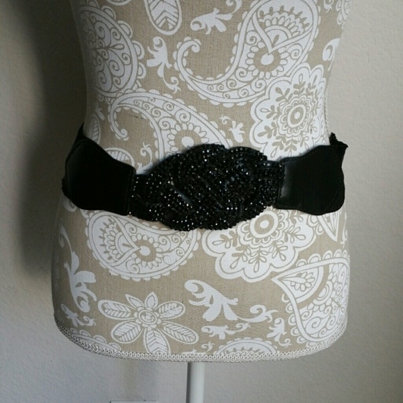 Black Sparkle Waist Belt