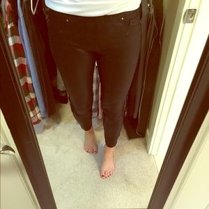 Zara size S vegan leather skinny leggings