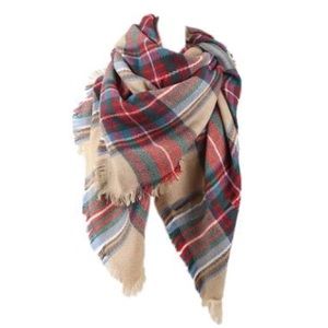 New Plaid Blanket Scarf