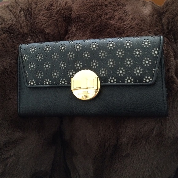 New Black and Gold Lulu Wallet