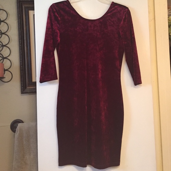 Forever 21 Velveteen Red Dress