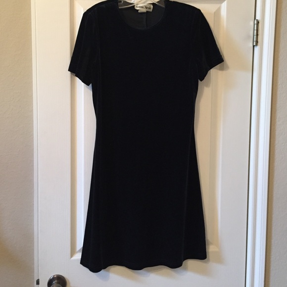 Dark green velvet dress