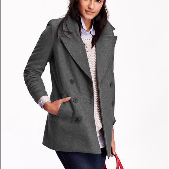 Long Gray Peacoat. Only worn once.