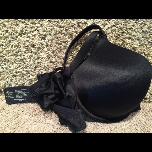 Black Soma 34D full coverage shaping bra