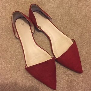 Zara Red d'Orsay Flats 39