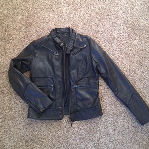 JouJou black (faux) leather jacket, small