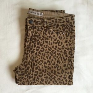 TRF ZARA Premium Wash Jeans in leopard