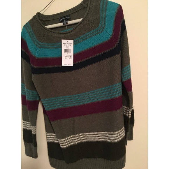 American Living Cardigan Striped Sweater