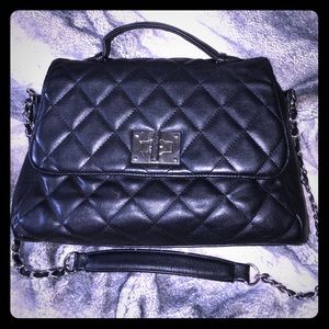 Black quilted bag (Chanel style)