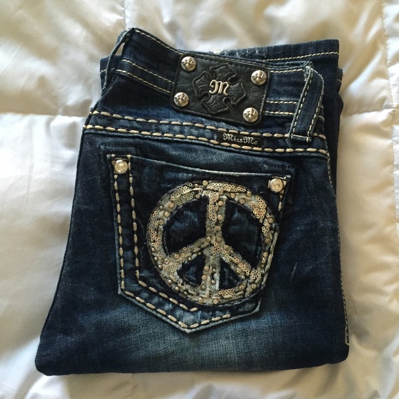 Peace Miss Me jean