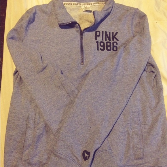 Pink Half-Zip Sweatshirt