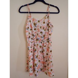 Cute Peach Colored Floral Dress.
