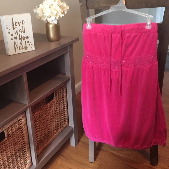 Pink terry beach cover up