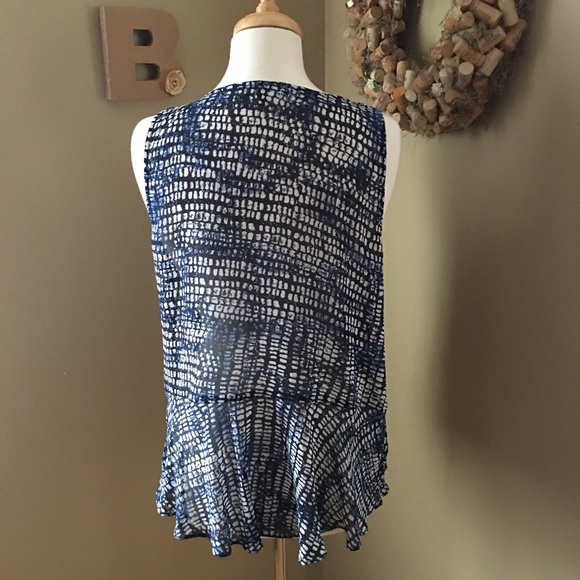 SOLD π Sheer Ruffled Tank π - Picture 2 of 2