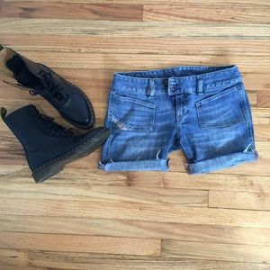 Diesel cut off Jean shorts.