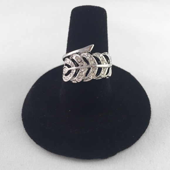 Silver plated feather ring - Picture 2 of 2